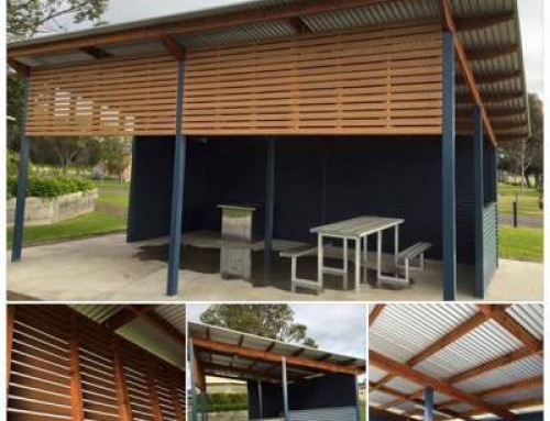 Composite Timber Screening and Treated Pine BBQ Shelter